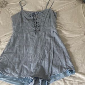 Cotton candy Light blue romper